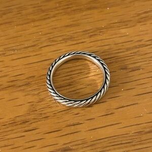 David Yurman Twisted Rope Sterling-Color Band Ring